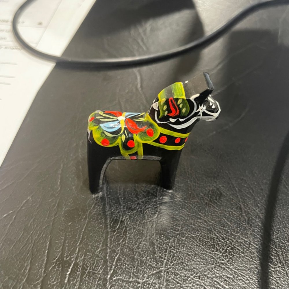 Black Swedish horse figurine